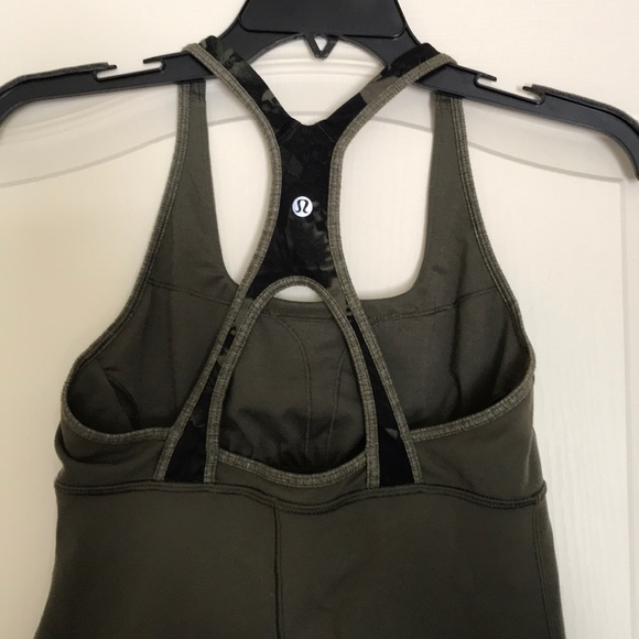 Army Green LuluLemon Athletic Tank Top - Picture 2 of 4